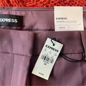Express Mauve Columnist Stretch Trousers, size 8